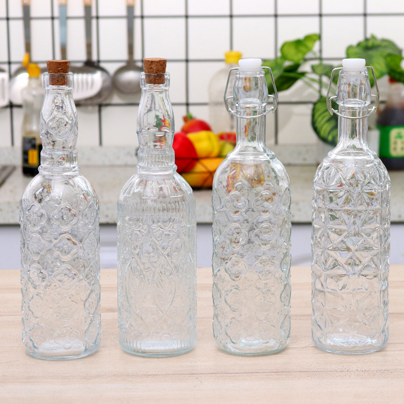 木质盖密封卡扣玻璃瓶 可乐瓶 奶茶 饮料瓶 啤酒瓶产品图