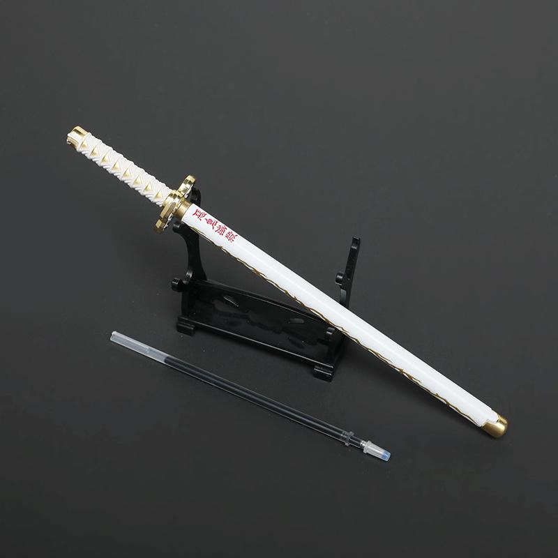 鬼灭之刃刀 中性笔创意卡通玩具可换芯 动漫周边学生文具桌面摆件详情图17