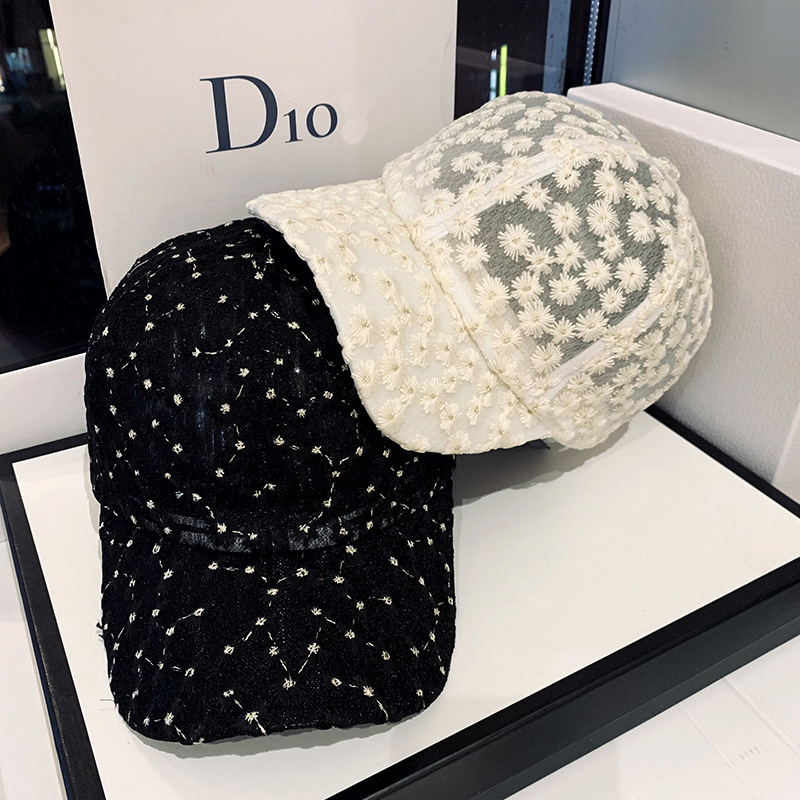 Summer Korean version of sun hat, Instagram chrysanthemum lace breathable baseball cap, fresh and cute cap, women's baseball cap Application Scenario