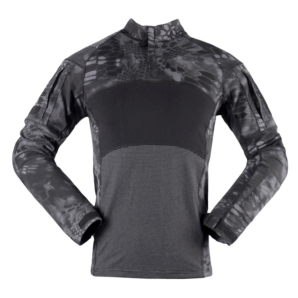 Tactical camouflage kids' uniform top, military enthusiast outdoor sports frog training uniform, real-person CS long-sleeved men's G3 tight Application Scenario