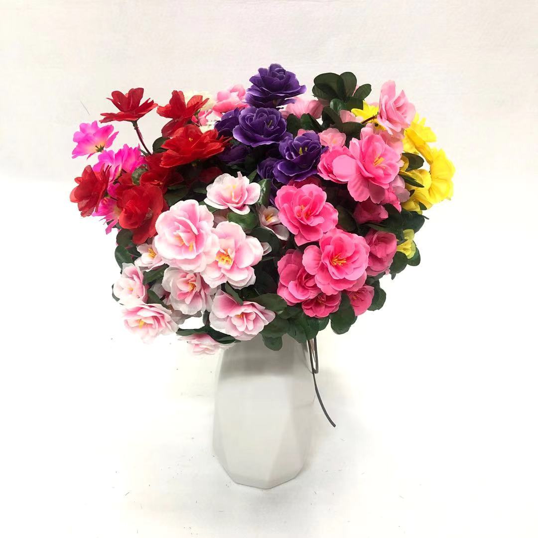 仿真杜鹃映山红仿真花假花户外工程花坛花槽隔断装饰绢花仿真花