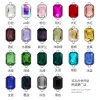 The manufacturer supplies rectangular octagonal double-hole pendants, glass rhinestones, diy necklaces, earrings, and crystal diamond pendants details Picture