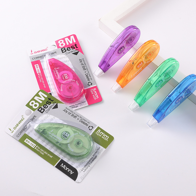 Large capacity correction tape for primary school students smooth continuous tape correction strong covering power correction tape for students stationery correction tape