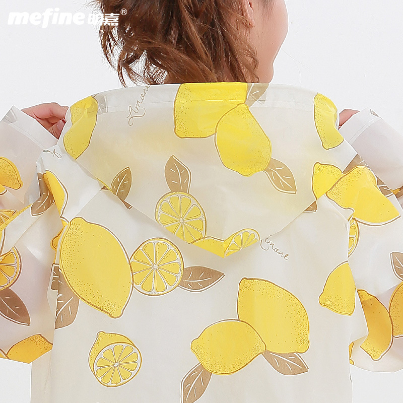 mefine Mingjia EVA full-print raincoat, non-disposable fashion camouflage adult raincoat, outdoor cycling raincoat Specification image