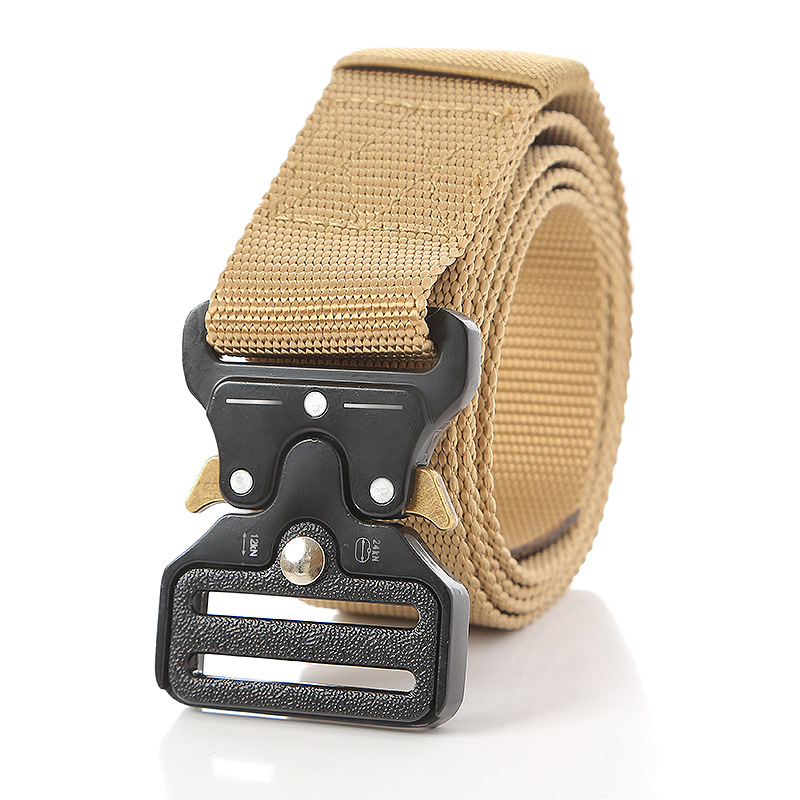 Men's elastic workwear belt, casual and trendy, young people's outdoor sports, canvas fabric woven belt, soft details Picture