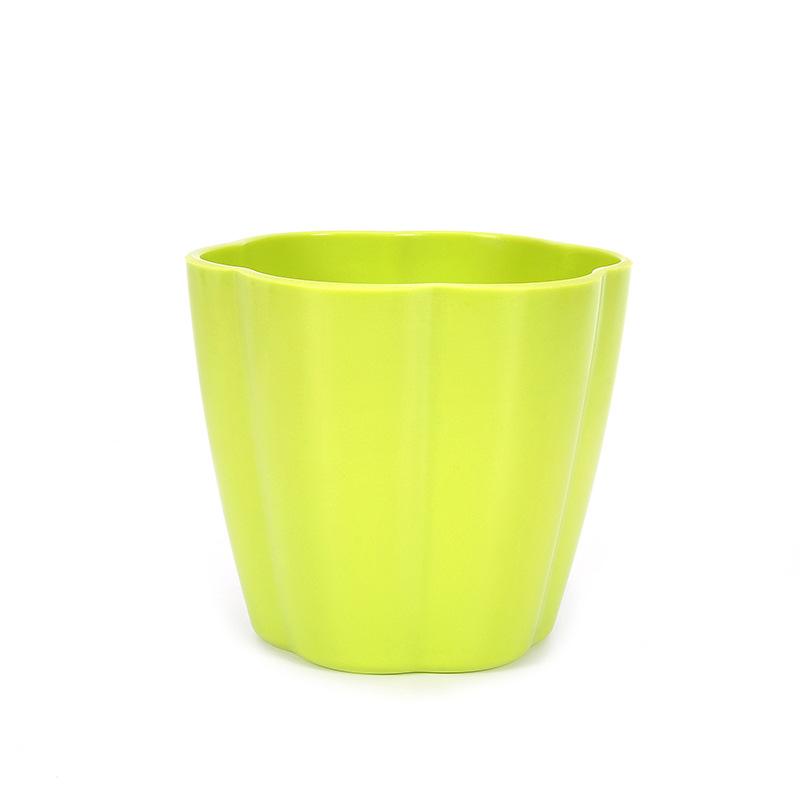 The manufacturer supplies 4-sized plum blossom-shaped Y03 series flowerpots with candy-colored melamine plants that will charm you details Picture