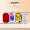 The manufacturer supplies rectangular octagonal double-hole pendants, glass rhinestones, diy necklaces, earrings, and crystal diamond pendants Specification image