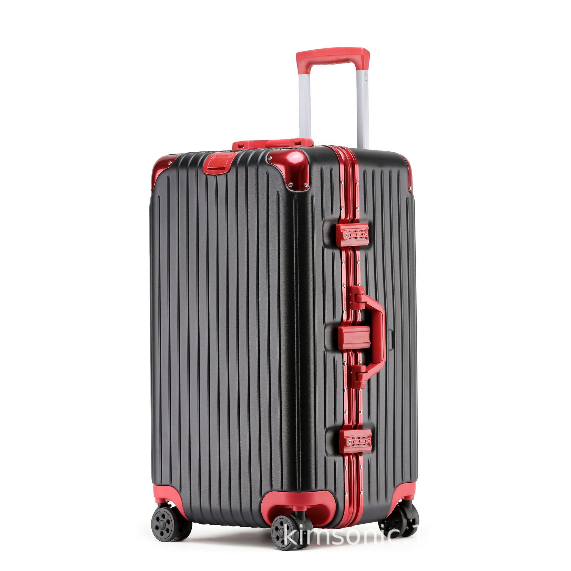 运动款铝框行李箱 PC材质磨砂防刮旅行箱 大容量出游拉杆箱