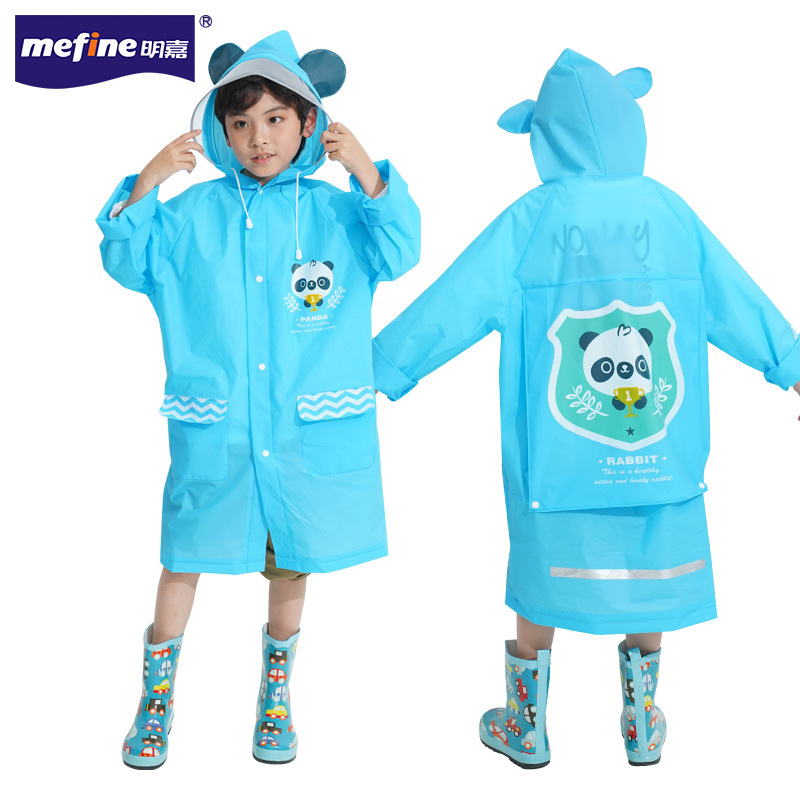 mefine Mingjia EVA Enlarged transparent brim cartoon children's raincoat, outdoor student boys' and girls' raincoat undefined