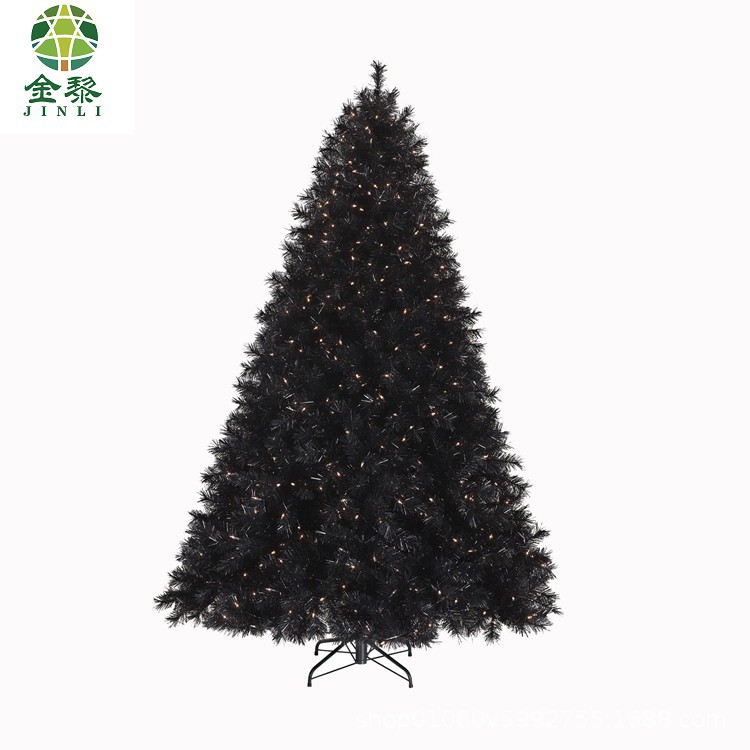 2021 New 2.1-meter black PVC Christmas tree LED light Christmas tree Christmas decoration supplies for hotels and shopping malls Item Picture