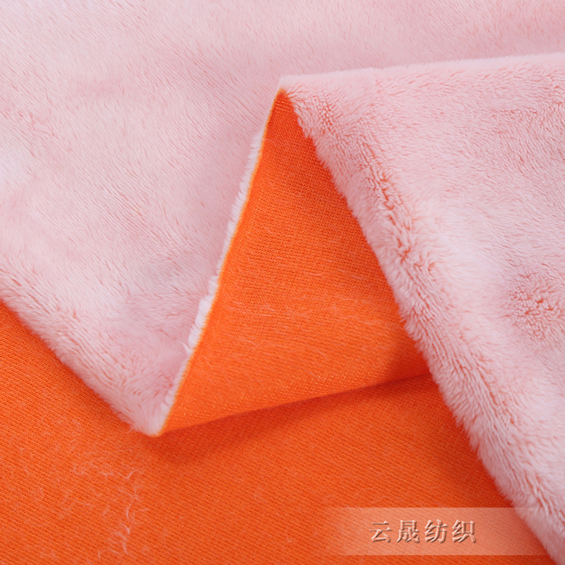 Crystal fleece, Baby Joy fleece, plain Baby joy fleece fabric, brushed flower craft, home textile and home wear, ready-made fleece, custom wholesale Specification image
