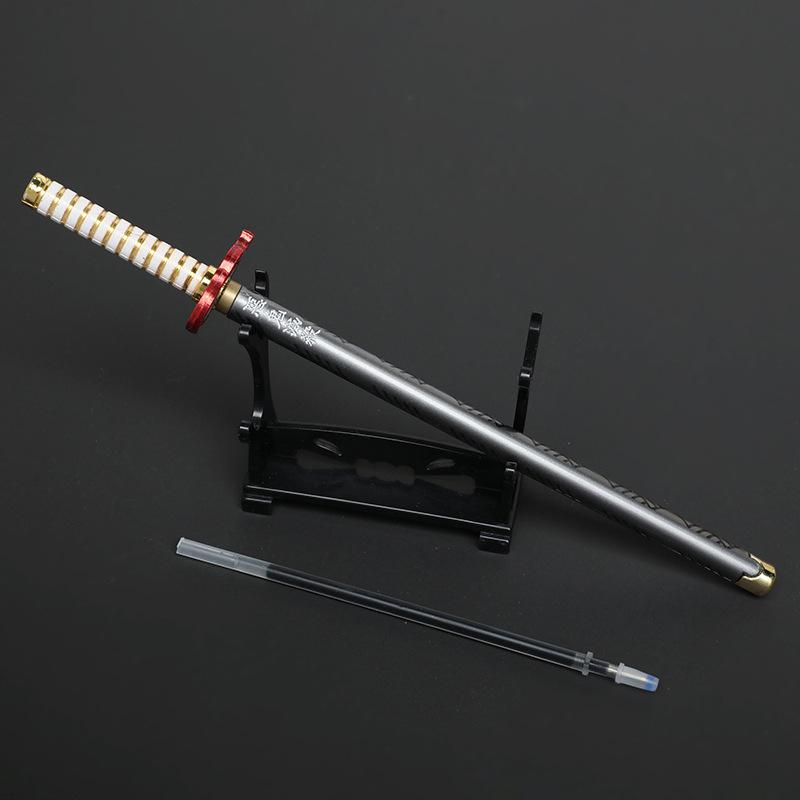 鬼灭之刃刀 中性笔创意卡通玩具可换芯 动漫周边学生文具桌面摆件详情图7