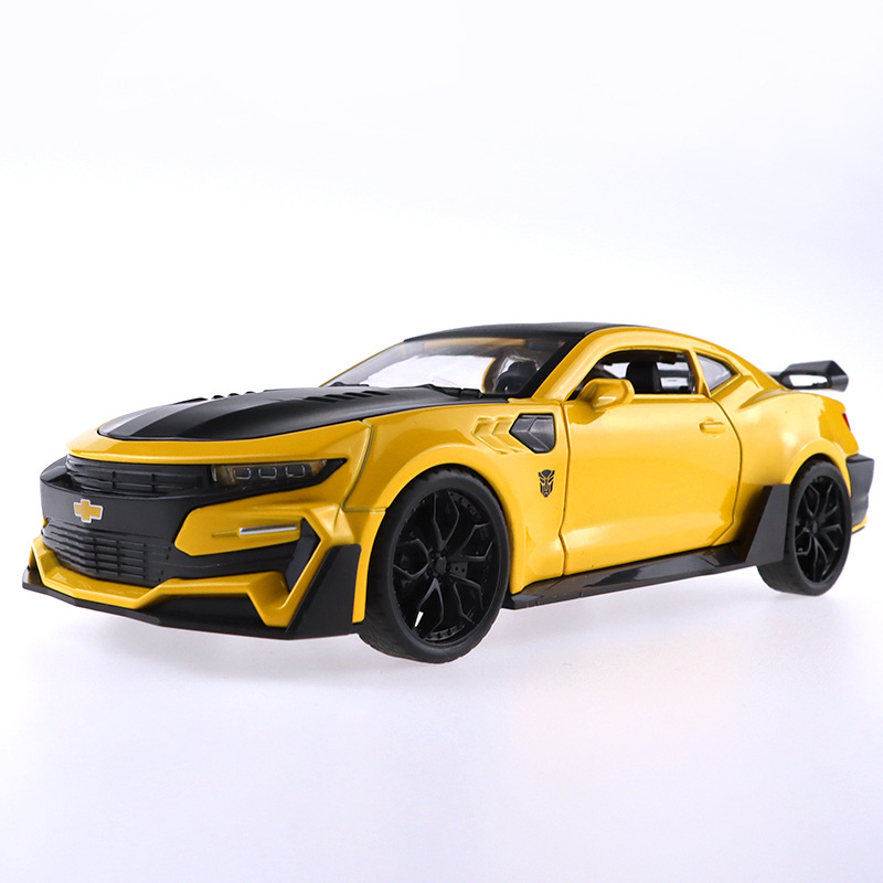 展示架恒腾大黄蜂跑车合金车模1：24科迈罗儿童仿真汽车模型玩具细节图