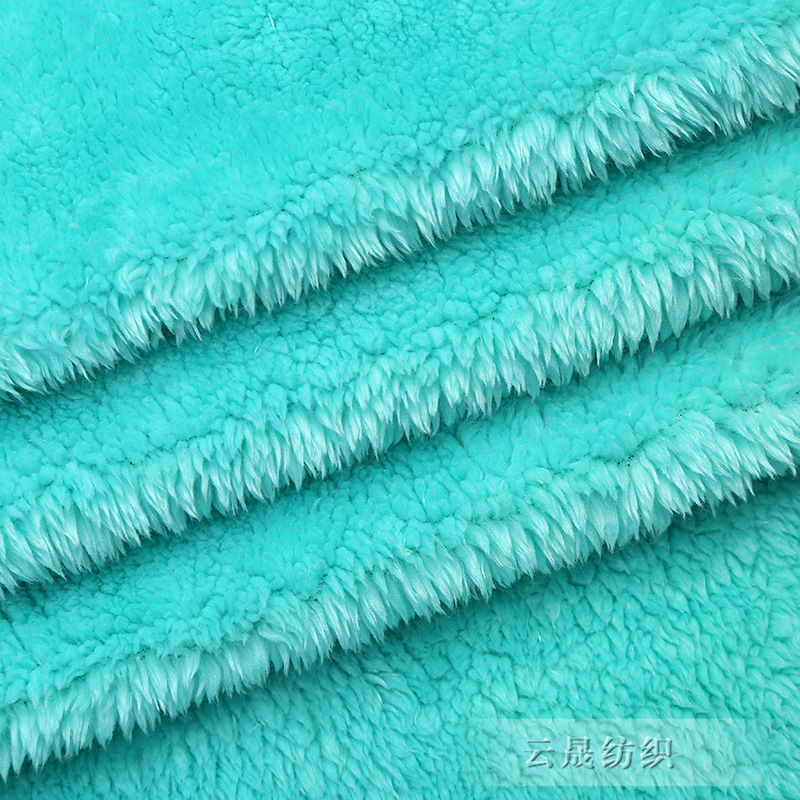 In-stock Arctic fleece plain plush fabric, all-polyester super soft fabric for home textiles and home wear, thickened fleece fabric details Picture
