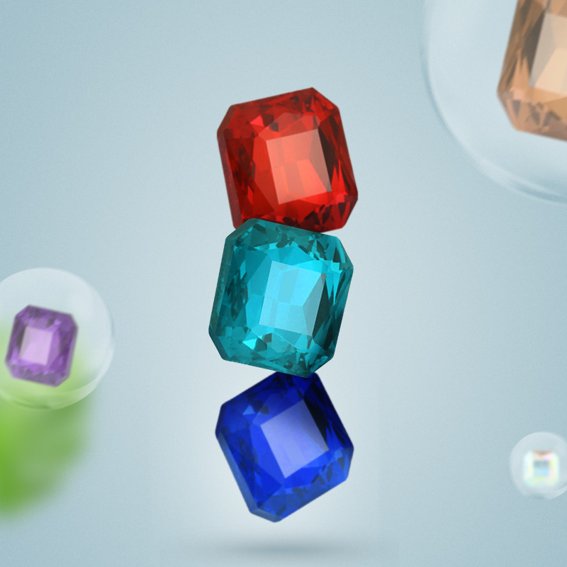 Factory wholesale of pointed-bottom crystal diamonds, diy phone cases, perfume seat stickers, diamond materials, square octagonal irregular water diamonds