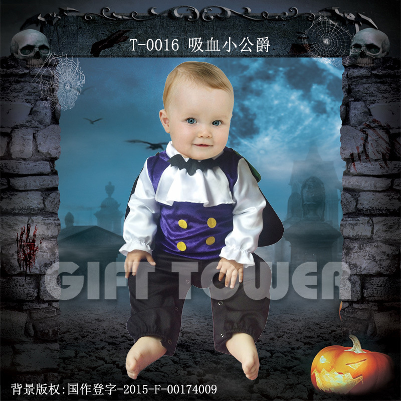 Hwan-woo's cute pirate little vampire Halloween playful children's costume, masquerade ball sleeping bag cosplay costume details Picture