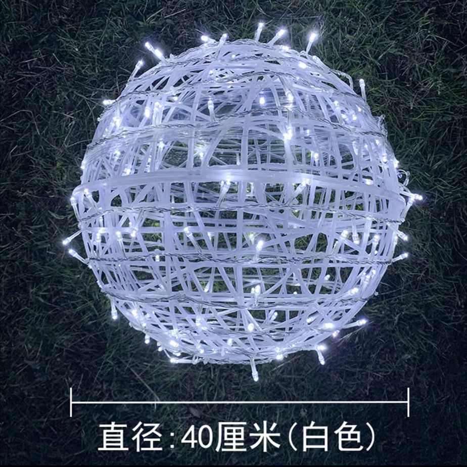 led rattan bulb tree hanging lights, landscape lights, decorative colored lights, Spring Festival and New Year street festival park lighting, round balls undefined