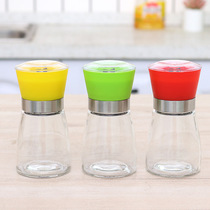 Kitchen supplies glass knob switch seasoning jar MSG jar pepper jar barbecue seasoning jar grinder