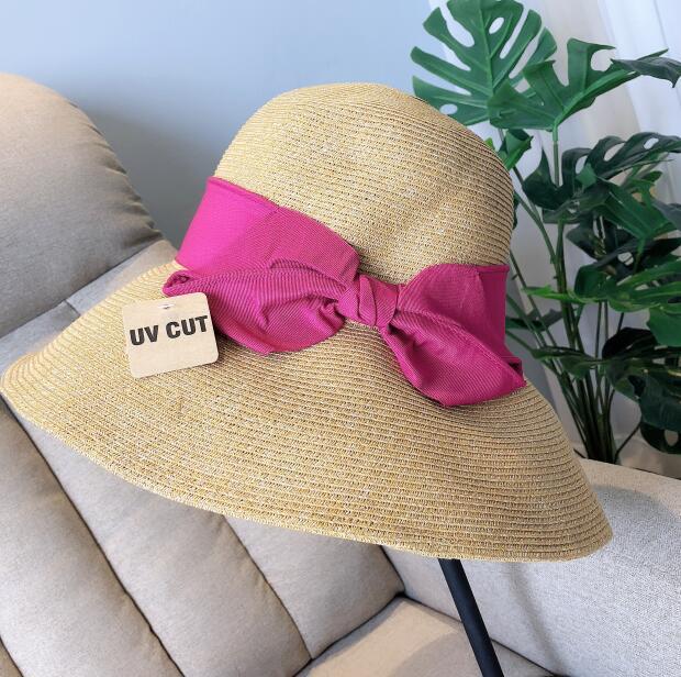 孙俪娘娘同款草帽子出口日本外贸夏季可折叠防UV防晒帽子女遮阳帽详情图10