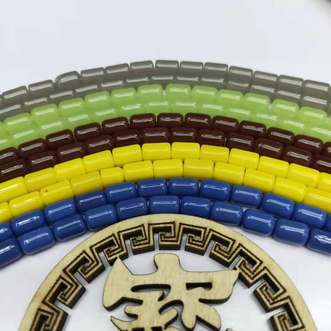 特种水晶珠宝 6*9MM混色水晶圆柱散珠批发水晶桶珠鼓珠饰品配珠