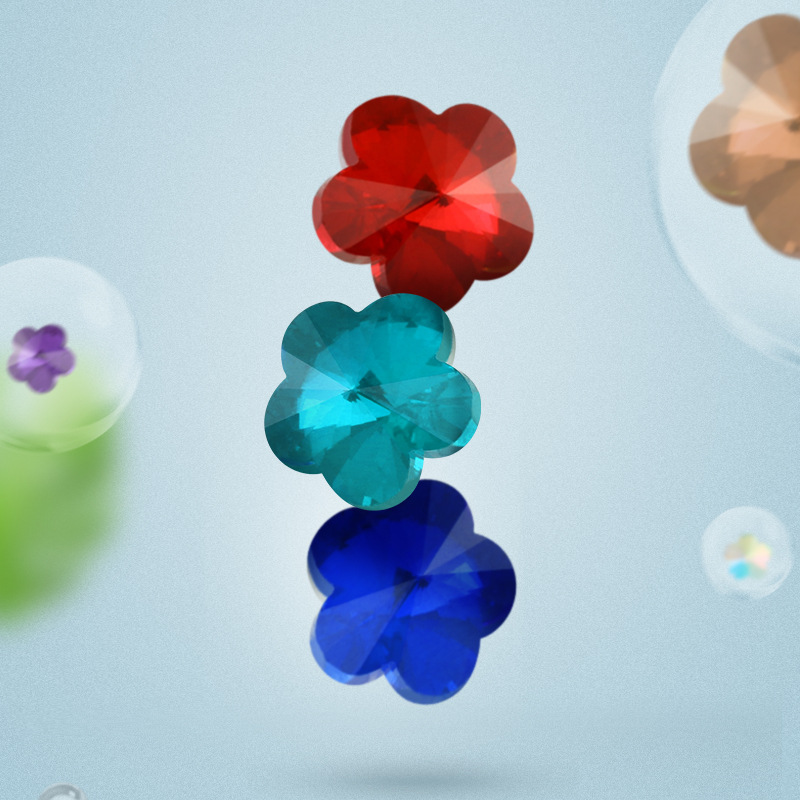 Wholesale plum blossom diamond pointed bottom glass water diamond, mobile phone diamond sticking material, diy jewelry accessories, irregular-shaped crystal diamond