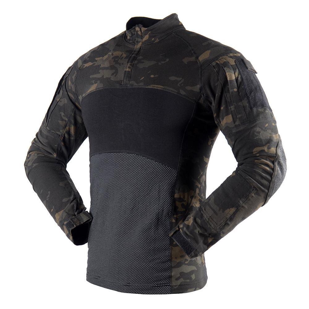 Tactical camouflage kids' uniform top, military enthusiast outdoor sports frog training uniform, real-person CS long-sleeved men's G3 tight undefined