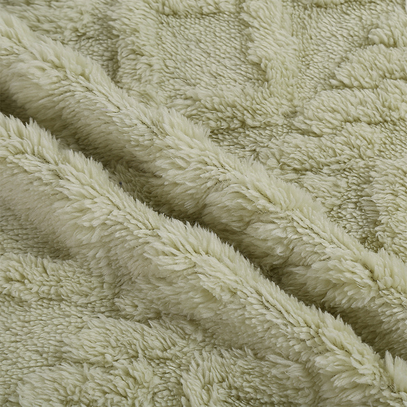 Wholesale of double-sided jacquard diamond-shaped velvet fabric, warp knitted polyester velvet fabric, double-sided comfort-cotton velvet home clothing and blanket fabric Item Picture