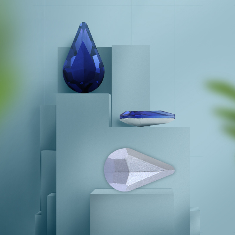 Xiaopu wholesale pointed water drop water diamonds, diy mobile phone accessories, clothing accessories, sunflower seeds, crystal, glass diamonds details Picture