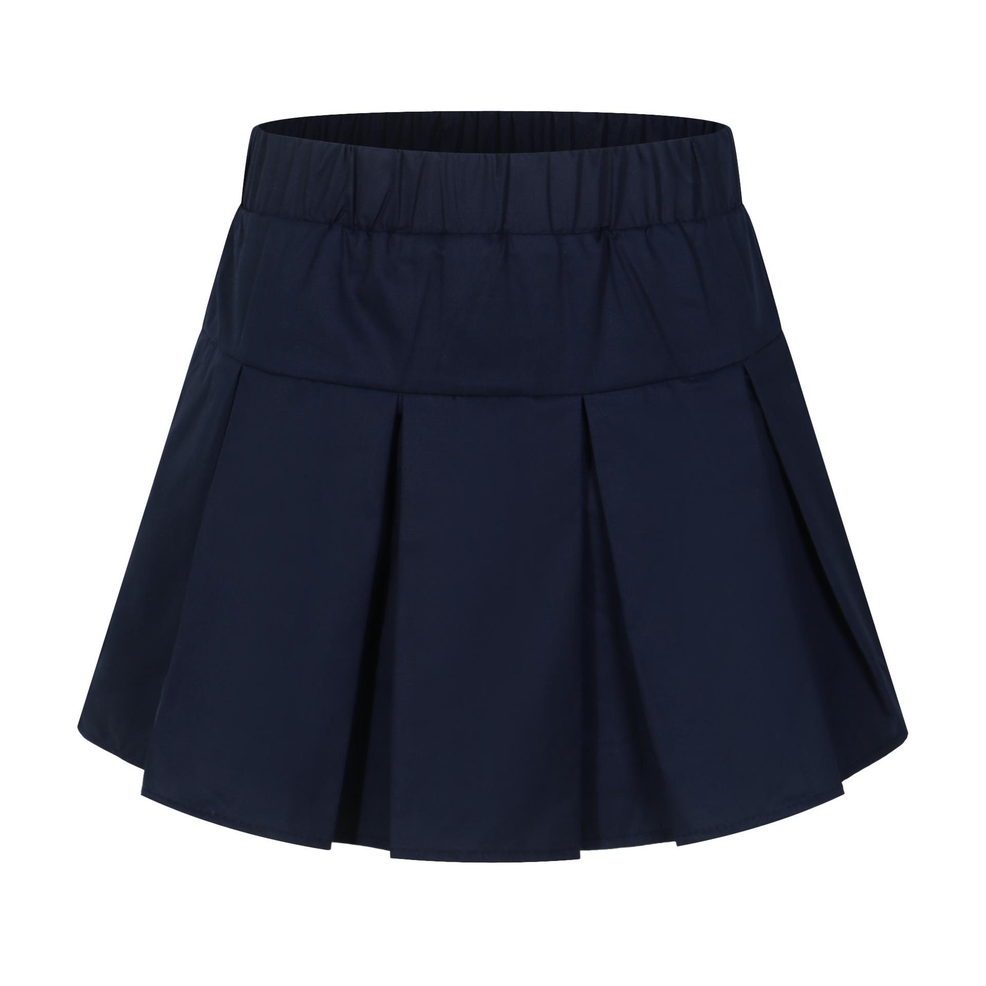 New summer female solid color mother-daughter dress half sleeve navy blue dress thin sports cotton summer one hundred night dress parent-child suit