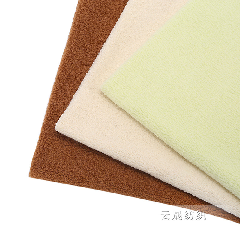 Plain alpaca wool Icelandic fleece fabric, all-polyester super soft fleece fabric, home textile fabric, custom-made and wholesale for home wear