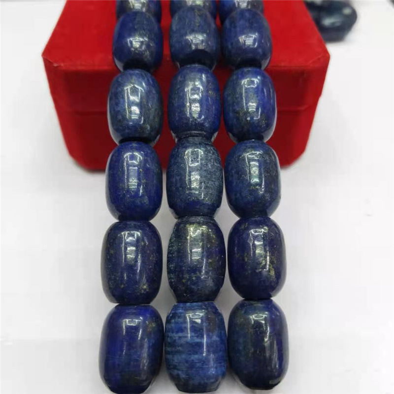 广顺珠宝 天然青金石桶珠散珠半成品 DIY鼓珠饰品配珠厂家批发