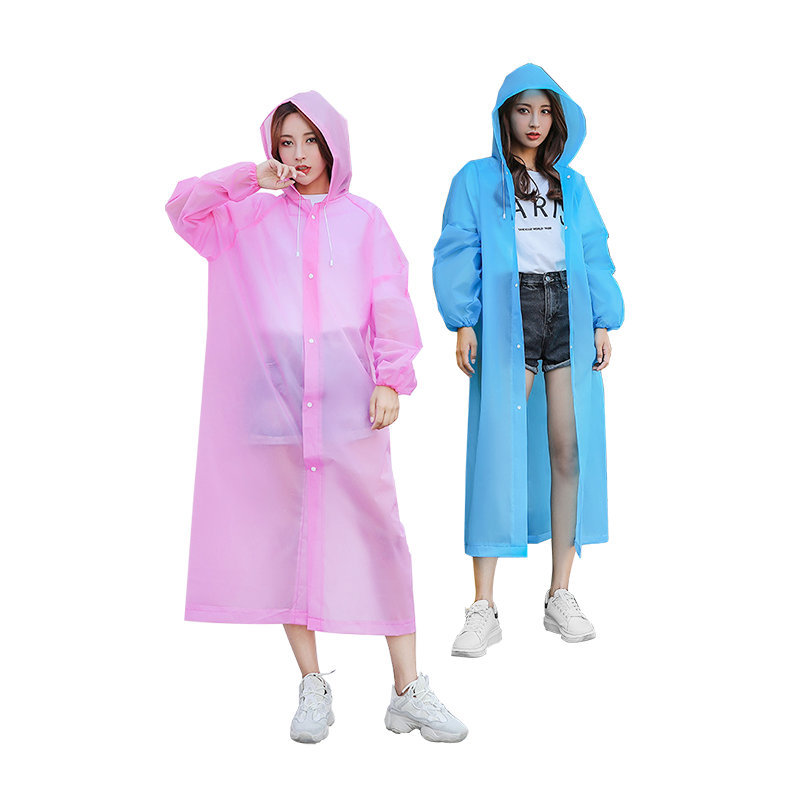 mefine Mingjia EVA lightweight raincoat, travel outdoor hiking drawstring raincoat, non-disposable raincoat Item Picture