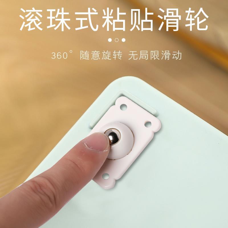 4 sets of self-adhesive ball universal wheels for storage boxes, shelves and bottom movable rollers of trash cans in stock