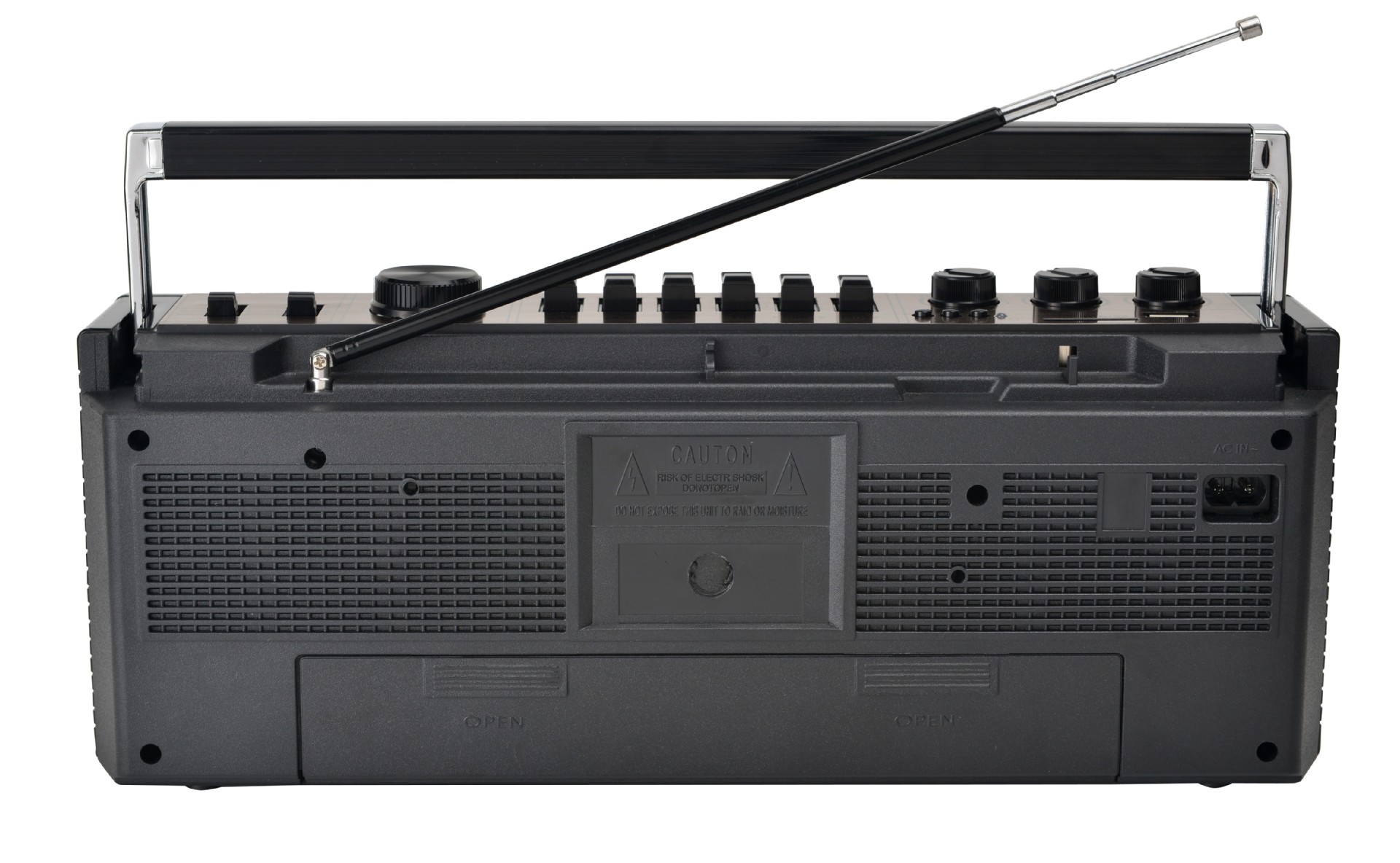 cmik tape recorder, an old-fashioned portable radio cassette player from the 1980s Item Picture
