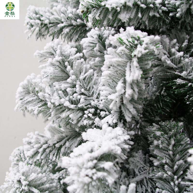 1.8m混合植绒跨境欧美商场装饰圣诞树厂家直供定制规格加密铁底座详情图3