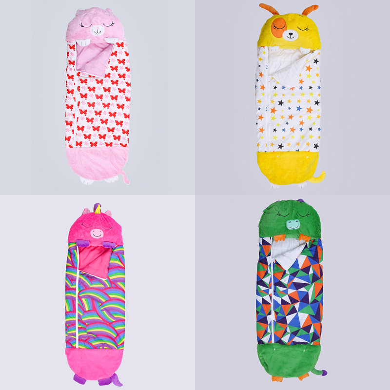 Customized happynappers children's sleeping bags, unicorn baby cartoon prints, warm and anti-kick quilts, and sleeping clothes for cross-border use details Picture