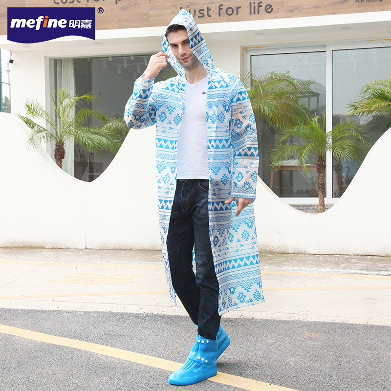 mefine Mingjia EVA Fashion Outdoor Travel Hiking Raincoat, personalized patterned printed non-disposable raincoat undefined