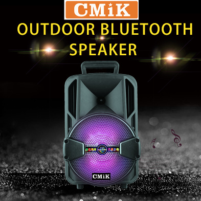 8-inch outdoor square dance speaker, Bluetooth, high-power portable hand-held lever, battery speaker, home card insert USB flash drive details Picture