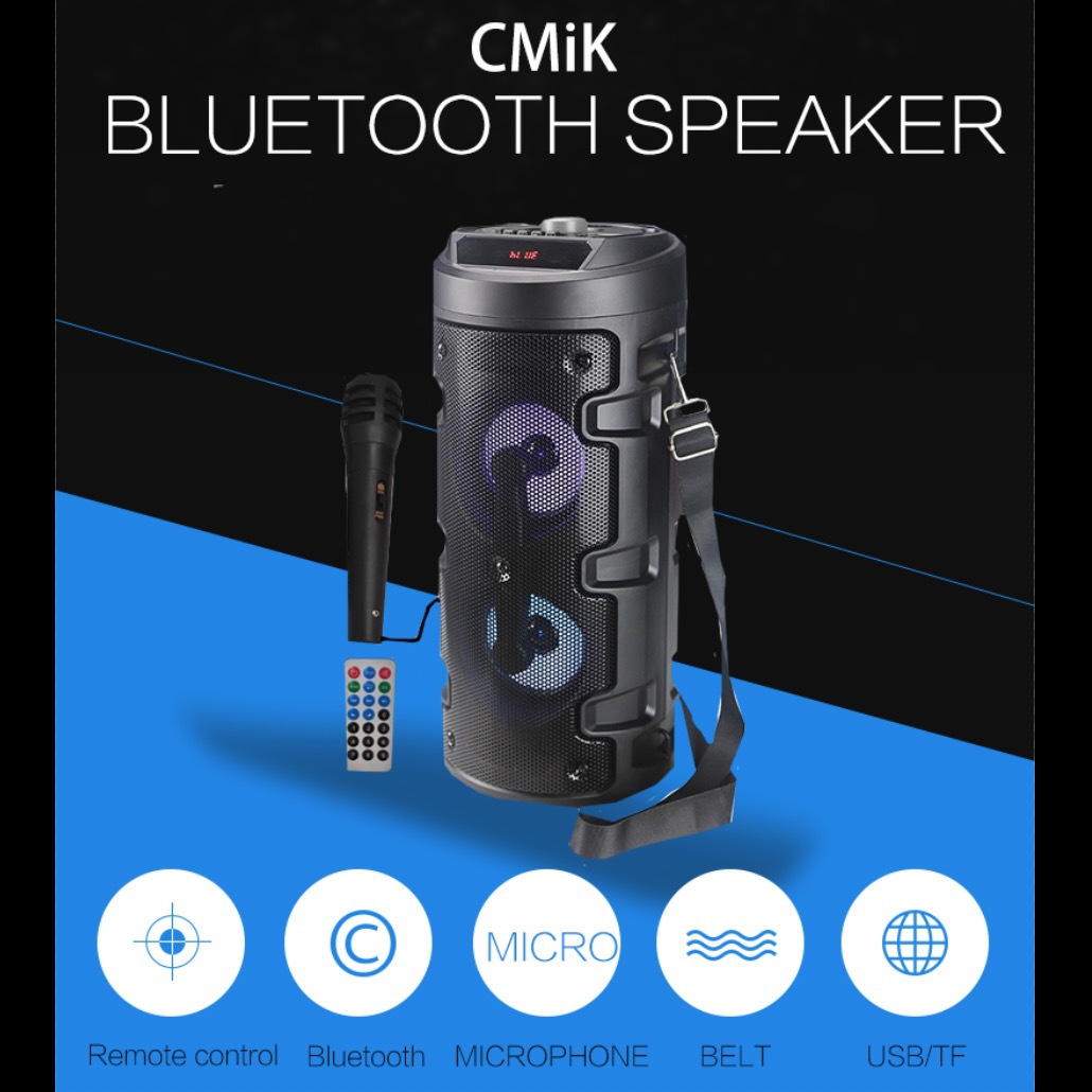 Source factory wireless Bluetooth speaker, dual speakers, outdoor portable high-volume square dance, USB flash drive, memory card speaker Specification image