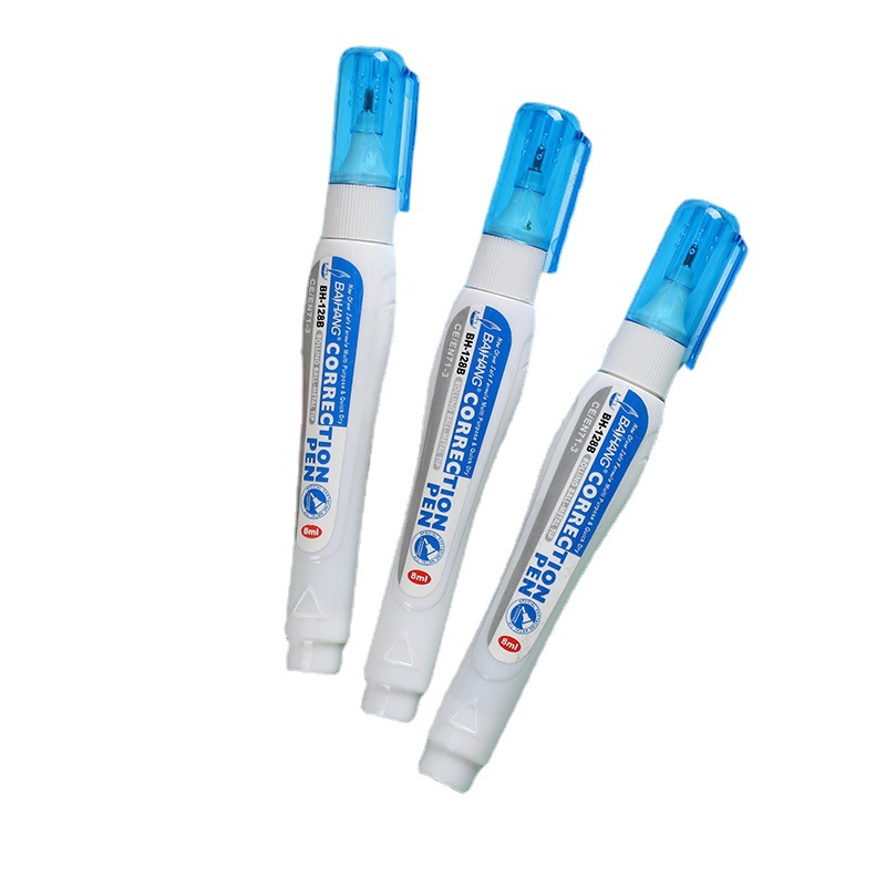 Cross-border foreign trade correction fluid 8ml white correction fluid for student exams, office and study dual-purpose correction pen wholesale Item Picture