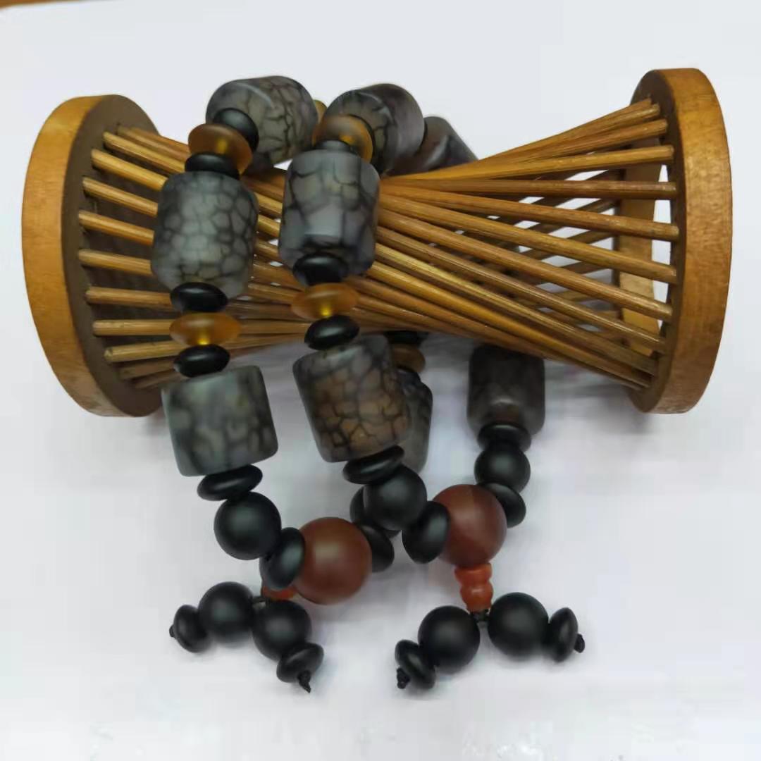 Guangshun Jewelry's new frosted black dragon pattern agate bracelet, diy Buddhist prayer beads, agate bracelet and bracelet manufacturer wholesale Application Scenario