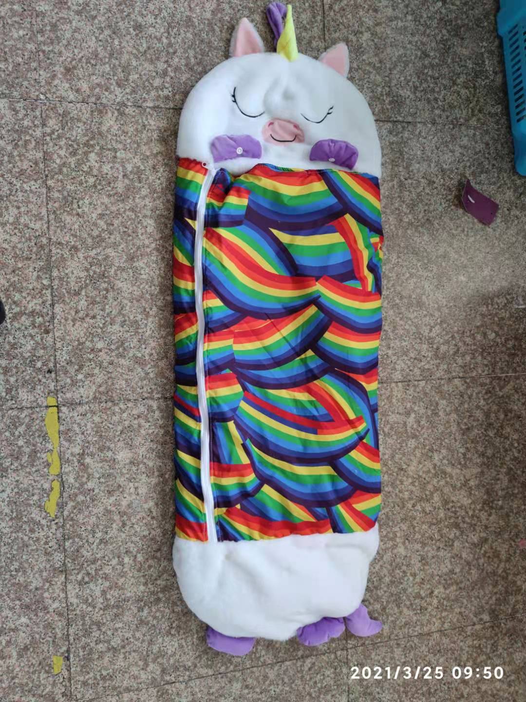 Customized happynappers children's sleeping bags, unicorn baby cartoon prints, warm and anti-kick quilts, and sleeping clothes for cross-border use undefined