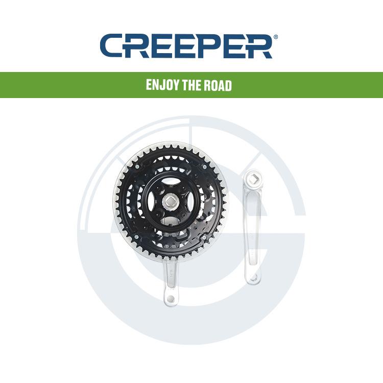 Bicycle iron chainring 42/38/28T plastic four-pronged iron crank transparent cover bicycle wheel Item Picture