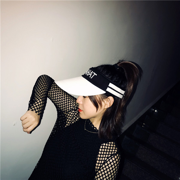 Korean-style casual sports open-top hats, outdoor running baseball caps, sun protection and sunshade sun hats, tennis baseball caps for women Specification image