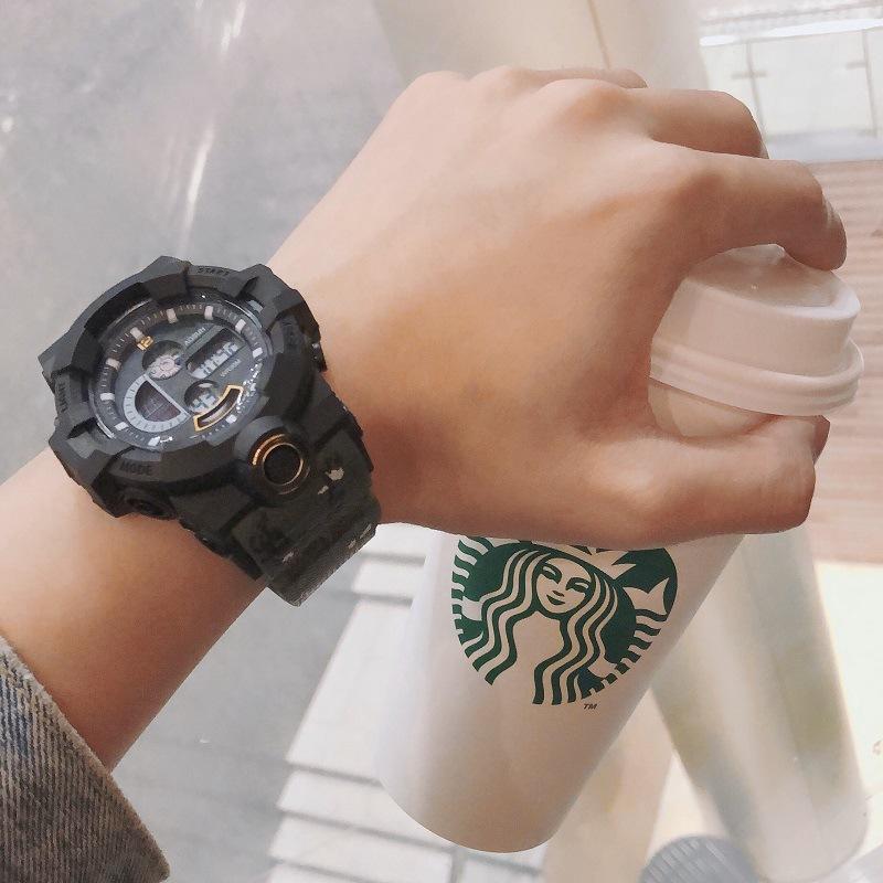 Korean version of youth sports electronic watch, outdoor waterproof multi-functional watch, male student creative luminous diving watch Specification image
