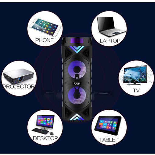 cmik high-power portable subwoofer, portable Bluetooth speaker, large speaker, App card, outdoor audio speaker Specification image