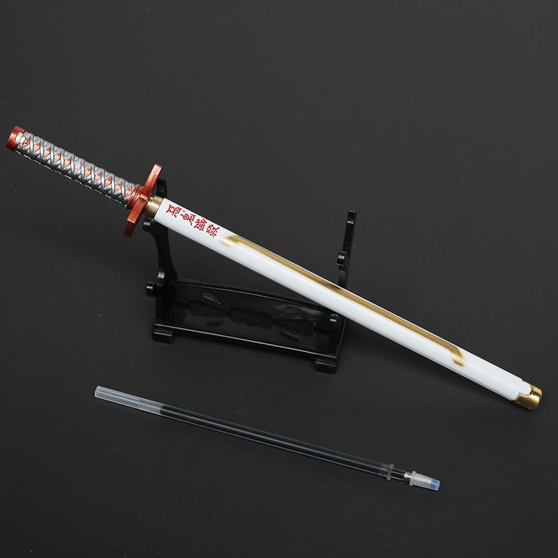 鬼灭之刃刀 中性笔创意卡通玩具可换芯 动漫周边学生文具桌面摆件详情图20