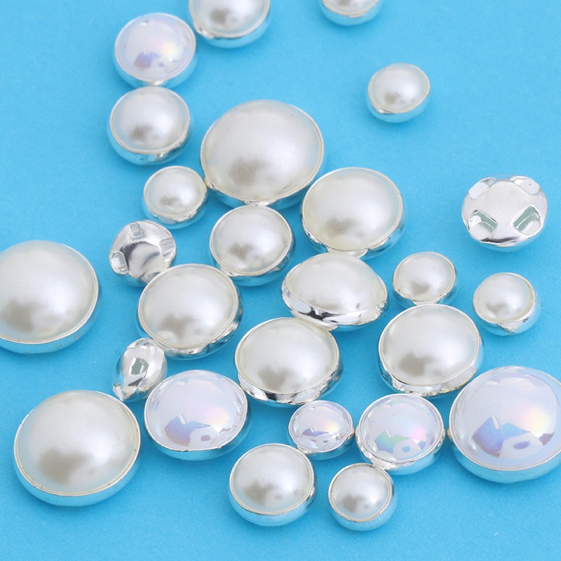 Cross-shaped hand-sewn ABS imitation pearl high-brightness pure white off-white flat-bottomed half-sided pearl clothing hand-sewn diy accessories Application Scenario