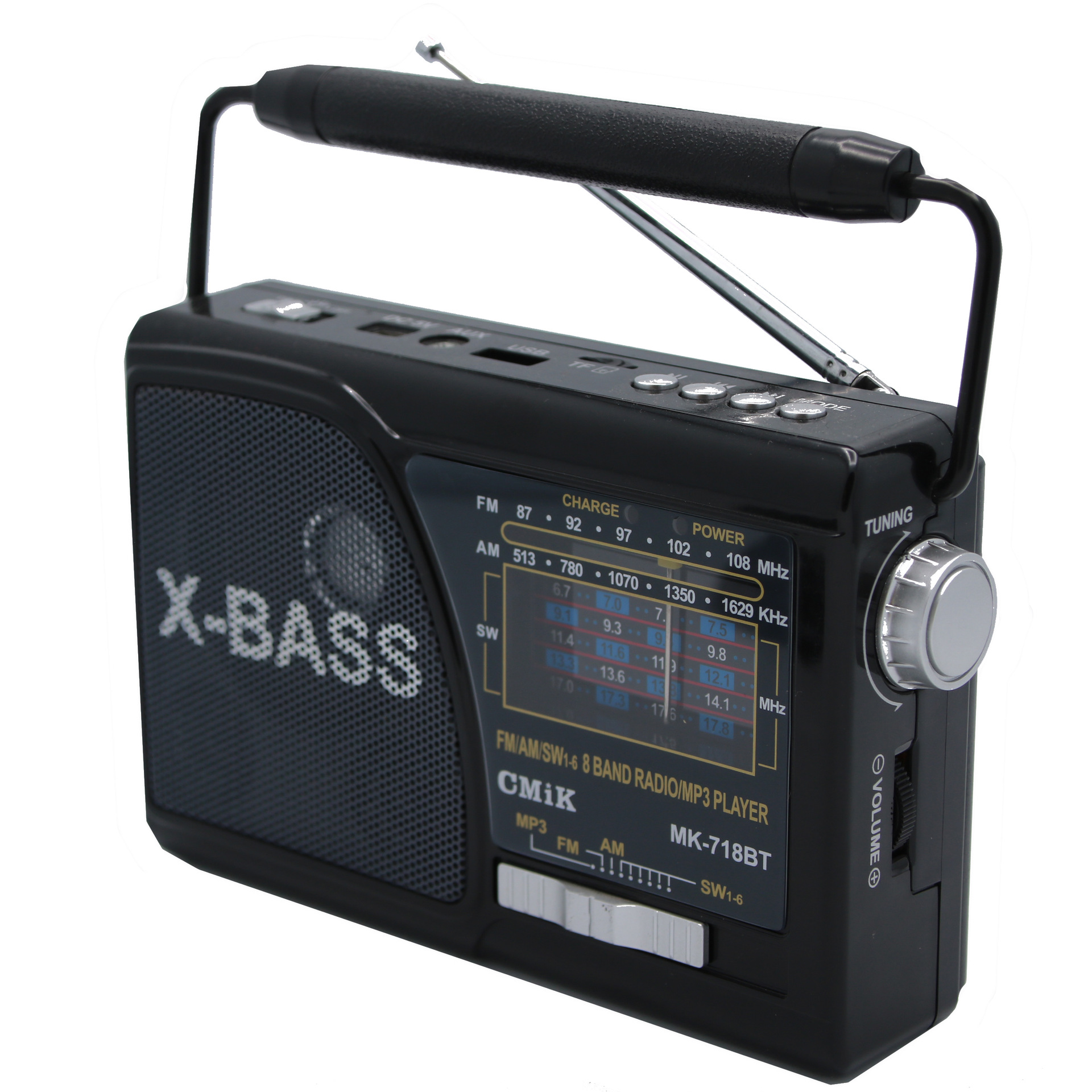 cmik factory direct sale multi-band card-inserting radio, multi-functional retro portable radio with light details Picture