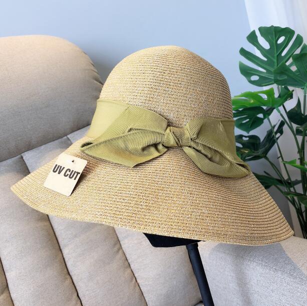 孙俪娘娘同款草帽子出口日本外贸夏季可折叠防UV防晒帽子女遮阳帽详情图13